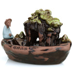 *Old Man Fishing* Backflow Waterfall Incense Burner