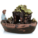 *Old Man Fishing* Backflow Waterfall Incense Burner