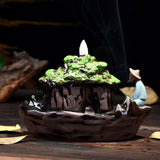 *Old Man Fishing* Backflow Waterfall Incense Burner