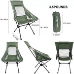 MOON CHAIR, Lightweight, Folding w/ storage bag