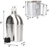 3Pc Set   Stainless Steel  Canteen, Cup  w/Cover