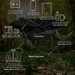 HITORHIKE 1/2 Person Mosquito Net, Parachute Hammock