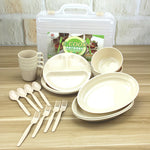 E-COOK 24 Pc Reusable Tableware w/Carry Box