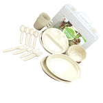 E-COOK 24 Pc Reusable Tableware w/Carry Box