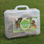 E-COOK 24 Pc Reusable Tableware w/Carry Box