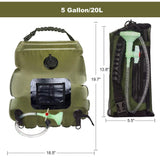 20L Solar Shower Bag w/ Temperature Indicater