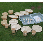 E-COOK 24 Pc Reusable Tableware w/Carry Box