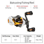 LIXADA Baitcasting Reel with Magnetic Brake System