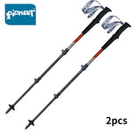 Pioneer 2 Pcs  Carbon Fiber  Walking Sticks Telescopic