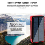 SolarPowerBank W/Flashlight/SOS 4USB,1TypeC,1IOS and 1Android