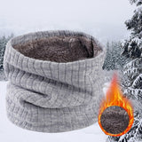 Men & Women  Knitted Fleece Ring  Neck Warmer