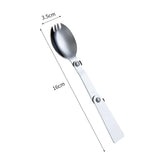 Stainless Steel Folding   Fork,Spoon,Spork in case w/clip