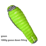 Oversized Mummy "WHITE GOOSE DOWN" Sleeping Bags, 4 wts Available