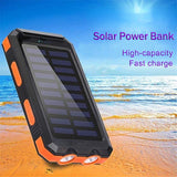 Solar Power Bank w/Compass,Flashlight & 2USB ports