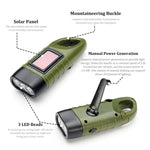 Solar Flashlight w/ Hand Crank