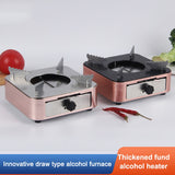 Thickened Alum Alcohol Stove w/Push-Pull Drawer