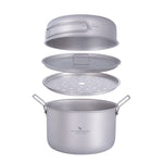 Titanium Cookware Mess Kit w/Steaming Grid