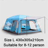 5-8/8-12 person Two-bedroom Family Tent