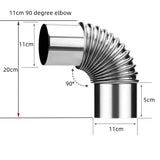 45 Degree Chimney Pipe 5/6/7/7.5cm 8/9/10/11/12cm