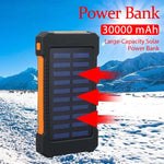 30000mah Solar Charger, LED w/ Hook Design