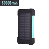 30000mah Solar Charger, LED w/ Hook Design