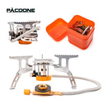 PACOONE Lightweight Stove, Folding, w/ converter & storage box