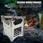 Folding Wood Stove, STAINLESS STEEL