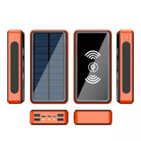 29800mAh Wireless Solar Power Bank w/ LED Light