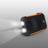 Solar Power Bank w/Compass,Flashlight & 2USB ports