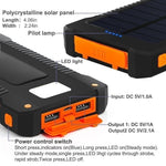 30000mah Solar Charger, LED w/ Hook Design