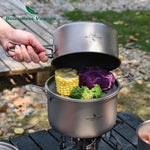 Titanium Cookware Mess Kit w/Steaming Grid