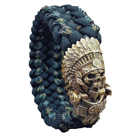 Brass Indian Skull for Paracord bracelet