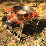 Wood Burning Portable Grill w/Bag, STAINLESSS