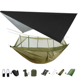 Hammock for 1/2 w/Rain Canopy & Mosquito Net