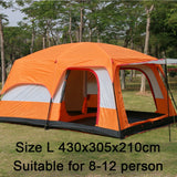 5-8/8-12 person Two-bedroom Family Tent