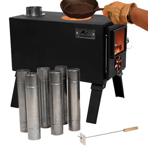 Stainless Steel Tent Stove W/Chimney Pipes