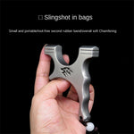 Crooked Handle mini Slingshot, Titanium or StainlessSteel