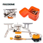 PACOONE Lightweight Stove, Folding, w/ converter & storage box