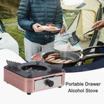 Thickened Alum Alcohol Stove w/Push-Pull Drawer