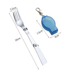 Stainless Steel Folding   Fork,Spoon,Spork in case w/clip