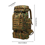 80L Rucksack  Large Capacity   Bug-Out Bag