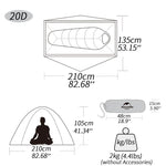 4 Season, 1/2P Tents ,   Ultralight,  Double Layer