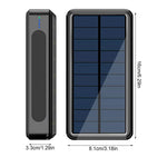 SolarPowerBank W/Flashlight/SOS 4USB,1TypeC,1IOS and 1Android