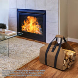 High-quality Supersized Canvas Firewood Carrier