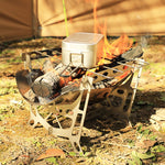 Wood Burning Portable Grill w/Bag, STAINLESSS