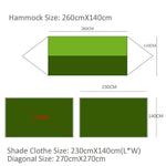 Hammock for 1/2 w/Rain Canopy & Mosquito Net