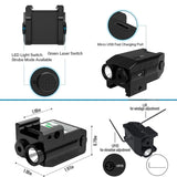 USB Charge, Handgun Mini Laser Sight w/Flashlight