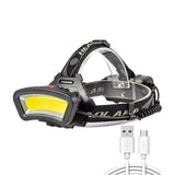 COB Headlamp  USB Charging   Waterproof 4 Modes