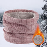 Men & Women  Knitted Fleece Ring  Neck Warmer