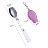 Stainless Steel Folding   Fork,Spoon,Spork in case w/clip